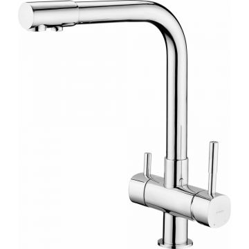 Baterie bucatarie Deante H317 mm crom 3 cai