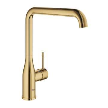 Baterie bucatarie Grohe Essence pipa rotativa auriu lucios Cool Sunrise