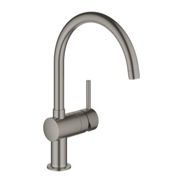 Baterie bucatarie Grohe Minta monocomanda antracit periat Hard Graphite