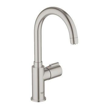 Baterie bucatarie Grohe Red Mono crom periat Supersteel pentru apa fierbinte