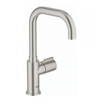 Baterie bucatarie Grohe Red Mono pentru apa fierbinte crom periat Supersteel