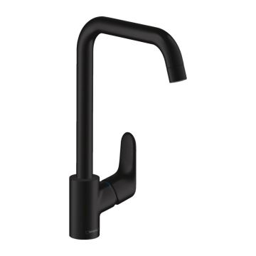 Baterie bucatarie Hansgrohe Focus M41 260 monocomanda negru mat