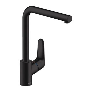 Baterie bucatarie Hansgrohe Focus M41 monocomanda negru mat