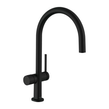 Baterie bucatarie Hansgrohe Talis M54 220 negru cu 1 tip de jet