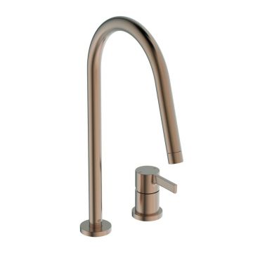 Baterie bucatarie Ideal Standard Gusto 218 cupru Sunset Rose 2 elemente