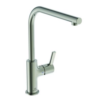 Baterie bucatarie Ideal Standard Gusto 303 pipa rotativa argintiu Silver Storm