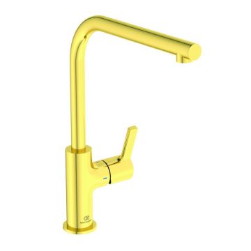 Baterie bucatarie Ideal Standard Gusto 303 pipa rotativa auriu periat