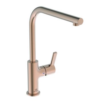 Baterie bucatarie Ideal Standard Gusto 303 pipa rotativa cupru Sunset Rose