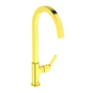 Baterie bucatarie Ideal Standard Gusto Square 306 auriu periat