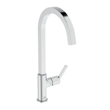 Baterie bucatarie Ideal Standard Gusto Square 306 pentru presiune joasa crom lucios