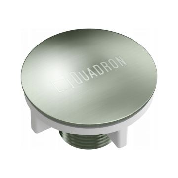 Capac pentru orificiul de robinet Quadron Unique finisaj inox cu logo