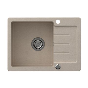 Chiuveta compozit incastrata Quadron Pop Johnny 116 bej 60x44 cm