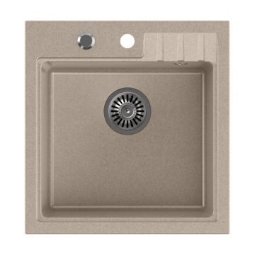 Chiuveta compozit incastrata Quadron Pop Peter 110 bej 50x52 cm