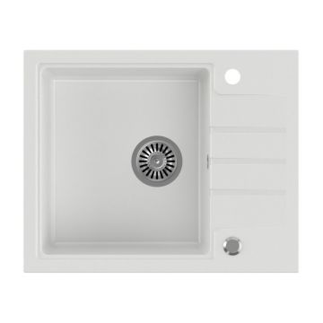 Chiuveta compozit incastrata Quadron Pop Peter 116 alb 62x50 cm