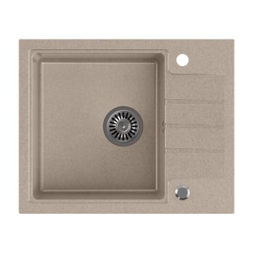 Chiuveta compozit incastrata Quadron Pop Peter 116 bej 62x50 cm