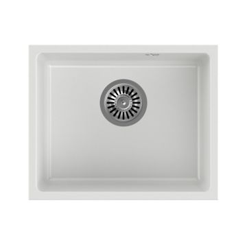 Chiuveta compozit sub blat Quadron Pop Alec 40 alb - inox 46x38 cm
