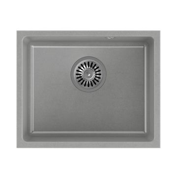 Chiuveta compozit sub blat Quadron Pop Alec 40 gri - inox 46x38 cm