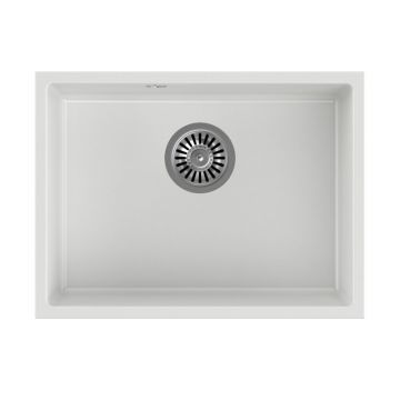 Chiuveta compozit sub blat Quadron Pop Alec 50 alb - inox 54x40 cm