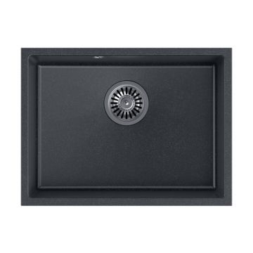 Chiuveta compozit sub blat Quadron Pop Alec 50 negru - black dotted 54x40 cm