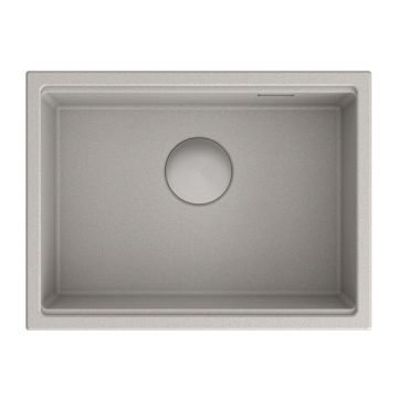 Chiuveta compozit sub blat Quadron Unique, Clark concrete 58x44 cm gri