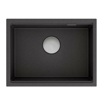 Chiuveta compozit sub blat Quadron Unique Clark onyx 58x44 cm negru