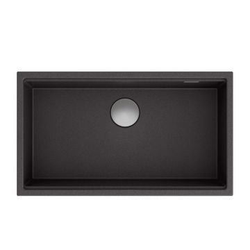 Chiuveta compozit sub blat Quadron Unique Clark onyx 84x49 cm negru