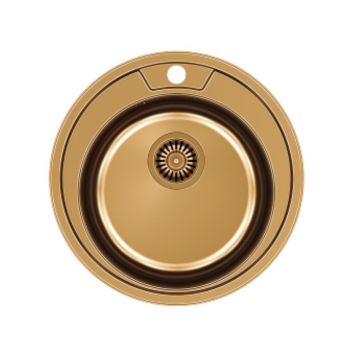 Chiuveta inox incastrata Quadron Pop Clint 210 finisaj cupru 49 cm
