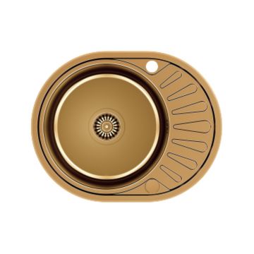 Chiuveta inox incastrata Quadron Pop Clint 211 finisaj cupru 57x45 cm