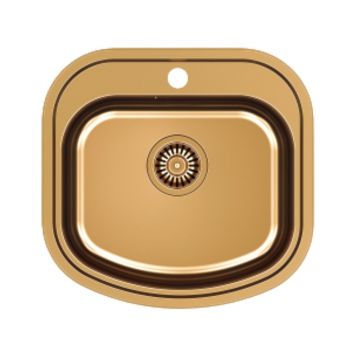 Chiuveta inox incastrata Quadron Pop Ray 110 finisaj cupru 49x47 cm