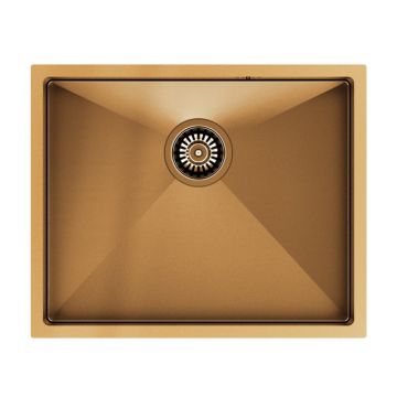 Chiuveta inox incastrata Quadron Unique Anthony finisaj cupru 54x44 cm