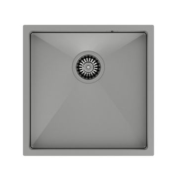 Chiuveta inox incastrata Quadron Unique Paul 44x44 cm inox periat