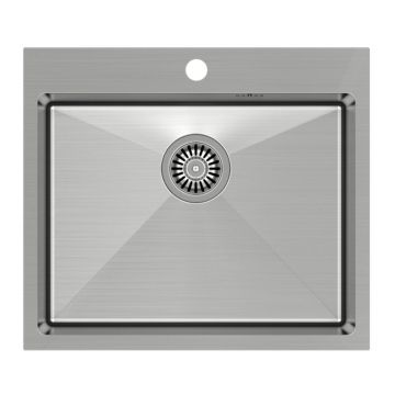 Chiuveta inox incastrata Quadron Unique Russel 110 inox periat 55x48 cm