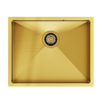 Chiuveta inox sub blat Quadron Unique Anthony 60 54x44 cm finisaj auriu