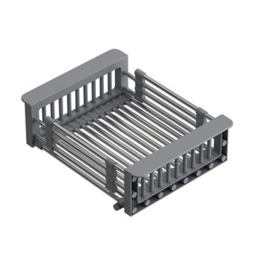 Cos scurgere dreptunghiular Quadron Unique inox - gri