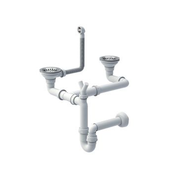 Sifon cu capac scurgere Quadron Unique pentru chiuvete granit finisaj inox