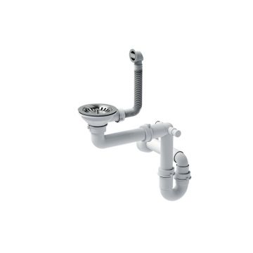 Sifon cu capac scurgere Quadron Unique pentru chiuvete inox finisaj inox
