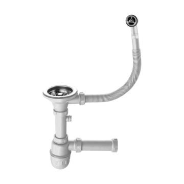 Sifon Quadron Unique pentru chiuvete granit finisaj inox