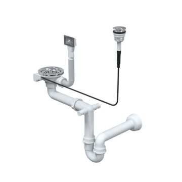 Sifon Quadron Unique Push to Open finisaj inox pentru chiuvete inox