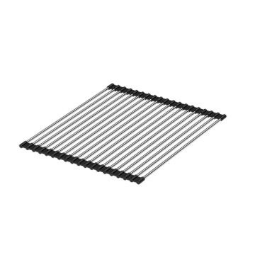 Suport vase Quadron Unique Rollmata finisaj inox - negru 43x32 cm