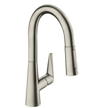 Baterie bucatarie cu dus extractibil crom periat Hansgrohe Talis M51 160 sBox cu 2 jeturi