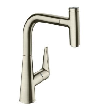 Baterie bucatarie cu dus extractibil crom periat Hansgrohe Talis M51 220 cu 1 jet