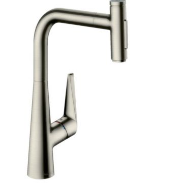 Baterie bucatarie cu dus extractibil crom periat Hansgrohe Talis M51 300 sBox cu 2 jeturi