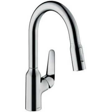 Baterie bucatarie cu dus extractibil Hansgrohe Focus M42 180 sBox cu 2 jeturi