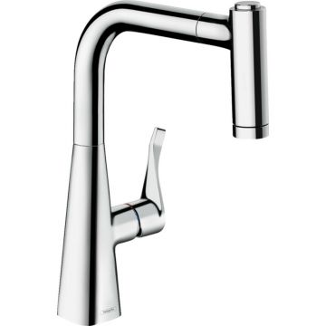 Baterie bucatarie cu dus extractibil Hansgrohe Metris M71 220 cu 2 jeturi