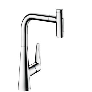 Baterie bucatarie cu dus extractibil Hansgrohe Talis M51 300 sBox cu 2 jeturi