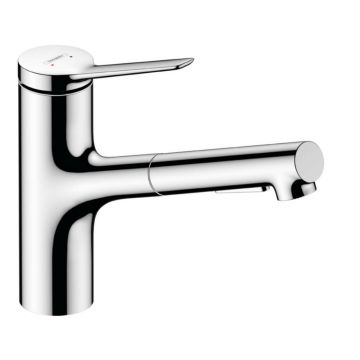 Baterie bucatarie cu dus extractibil Hansgrohe Zesis M33 150 cu 2 jeturi 74820000