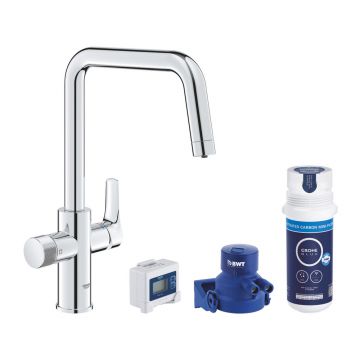 Baterie bucatarie cu filtru de carbune activ Grohe Blue Pure Start crom