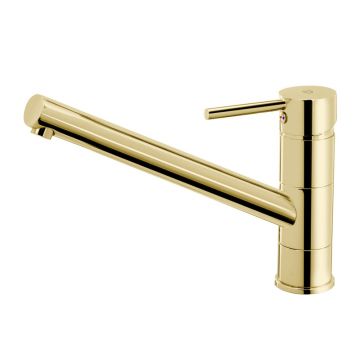 Baterie bucatarie FDesign Flusso monocomanda auriu lucios