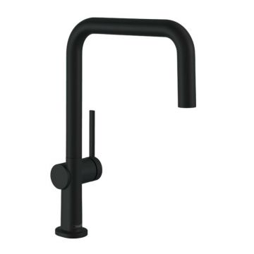 Baterie bucatarie monocomanda negru mat Hansgrohe Talis M54 U 220 Eco cu 1 jet