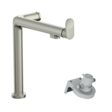 Baterie bucatarie monocomanda si sistem filtrare crom periat Hansgrohe Aquittura M91 240 cu 1 jet